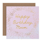 M&S Birthday Card Pink & Gold 15x15cm, imported from the UK