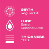 Durex ribbed and dotted condoms regular fit - British product