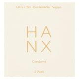 HANX Ultra Thin Vegan Condoms 3 pack, UK version