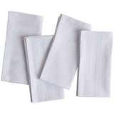 M&S M&S Pure Cotton Sateen Striped Napkin Set, White- Buy online at McGrocer