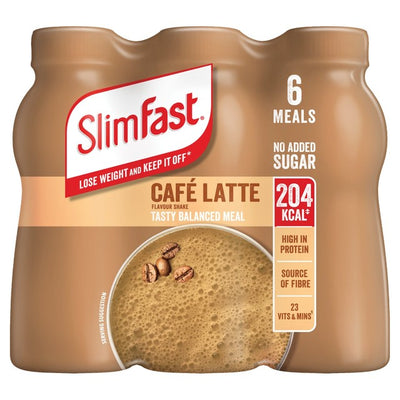 M&S Multipack de Milkshakes Remplacement de Repas Prêt à Boire SlimFast Café Latte 6 x 325ml - Acheter en ligne sur McGrocer