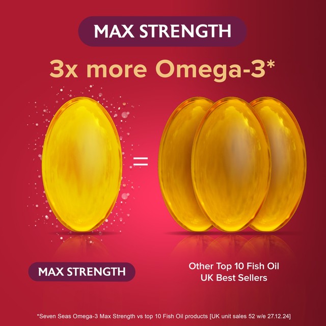 Seven Seas Omega-3 Fish Oil capsules 30 count (British brand)