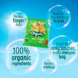Organix Sweetcorn Rings Baby Puffs 20g, imported from the UK