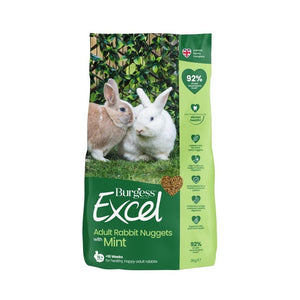Burgess Excel Adult Rabbit Food with Mint Dry Food 3kg