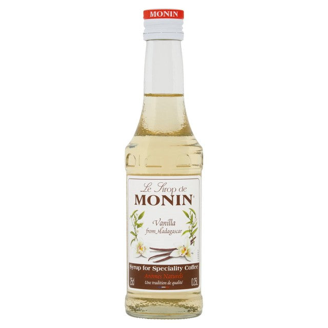 Monin vanilla syrup 250ml, imported from the UK