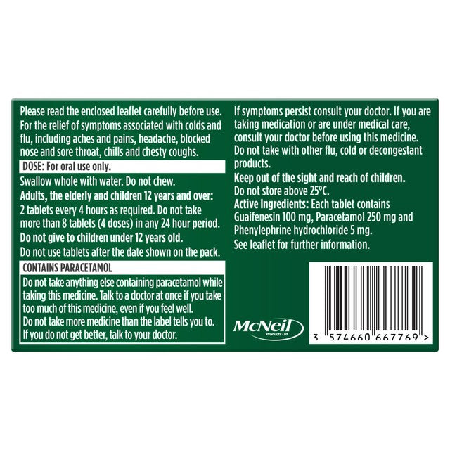 Benylin maximum strength mucus relief tablets for productive cough - British product