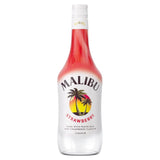 Malibu strawberry flavoured rum liqueur 70cl, imported from the UK