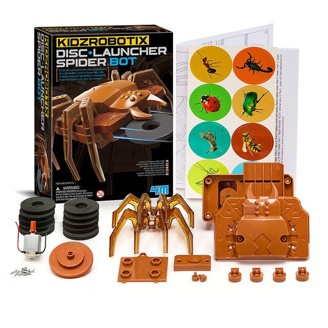 KidAntics KidzRobotix Disc Launcher SpiderBot Robotic Toy Kit, UK version
