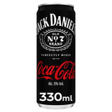 M&S Coca-Cola Jack Daniel's and Cola Alcoholic Ready-to-Drink Cocktail Can 330ml- Buy online at McGrocer