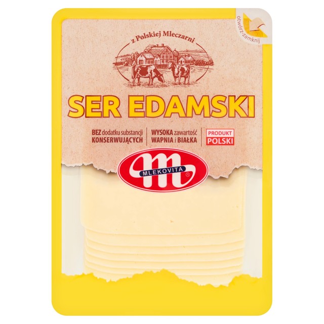 Mlekovita Edam Cheese Slices 150g, imported from the UK