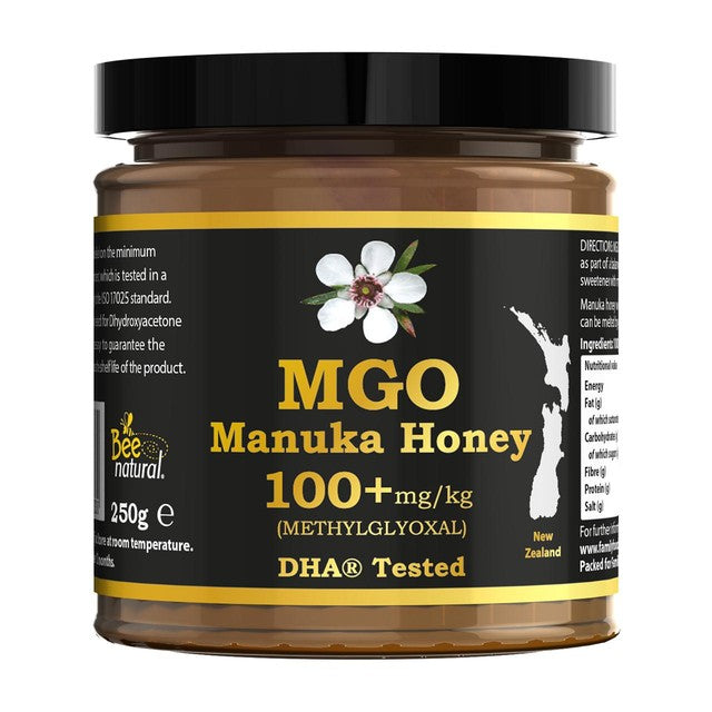MGO Manuka honey 100+mg/kg Methylglyoxal 250g, imported from the UK