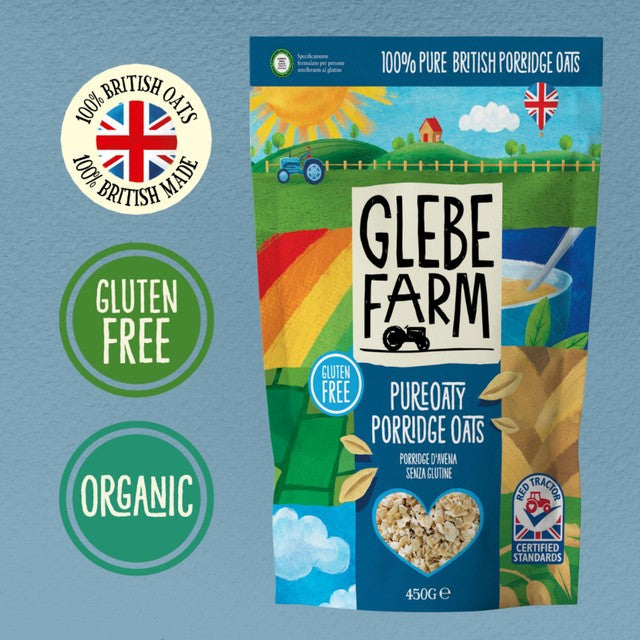 Glebe Farm gluten free porridge oats 450g, UK version