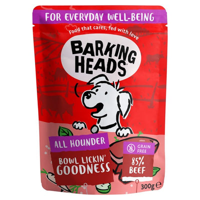 M&S Barking Heads Beef Waggington Wet Dog Food Pouch 300g- Buy online at McGrocer