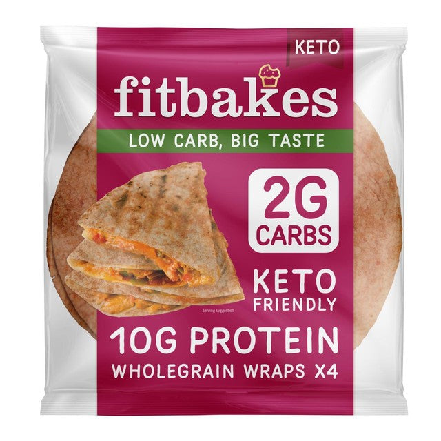 Fitbakes Low Carb Tortilla Wraps 160g - British product