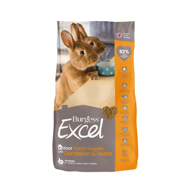 Burgess indoor rabbit food nuggets 10kg - British product