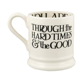 Emma Bridgewater Black Toast You & Me ceramic mugs set of two 1/2 pint - British product