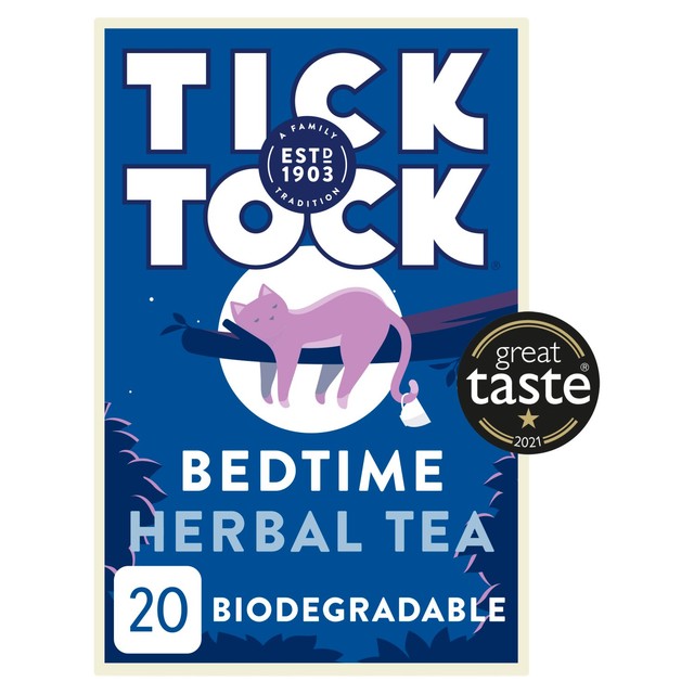 Tick Tock Bedtime herbal tea 20 count (British brand)
