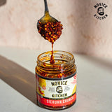 Novice Kitchen Sichuan Crunch Chilli Oil 190g, imported from the UK