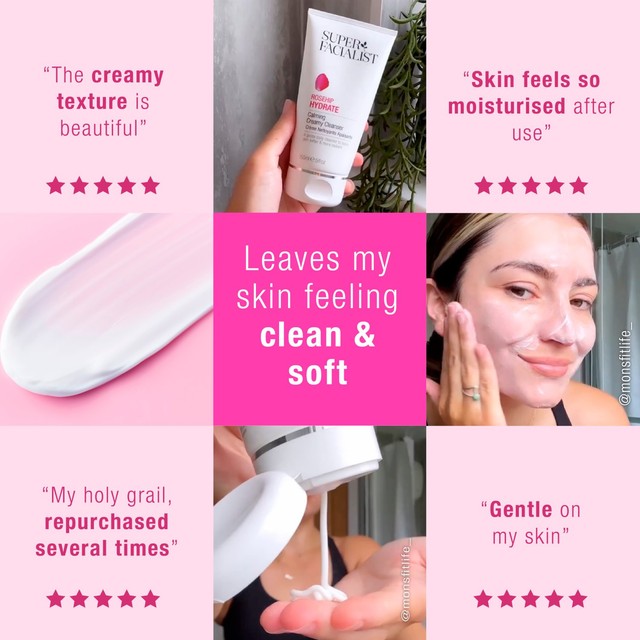Super Facialist Rose Creamy Cleanser 150ml (British brand)