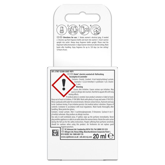 Glade Plug-In Refill Eucalyptus & Lavender 20ml, UK version
