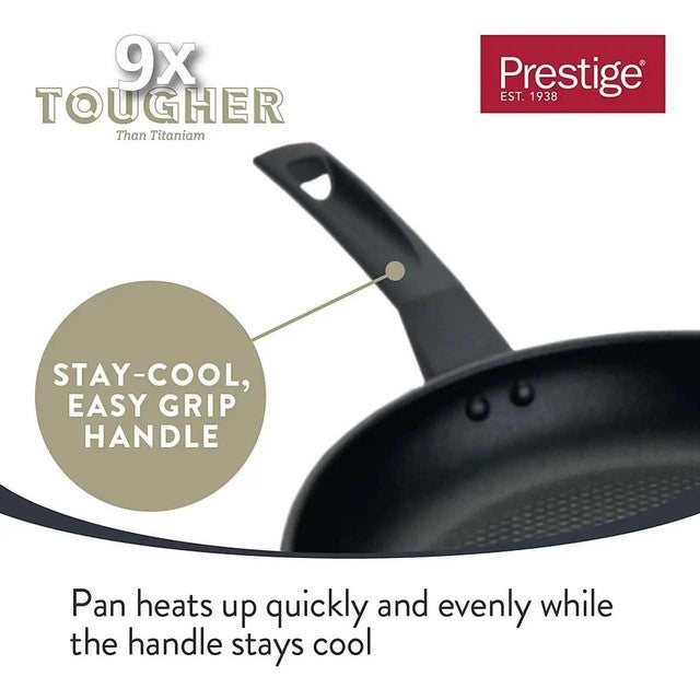 Prestige 9× Tougher Aluminium Non-Stick All Hob Wok 29cm, imported from the UK