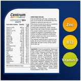 Centrum Advance 50+ multivitamin tablets 100 pack (British brand)