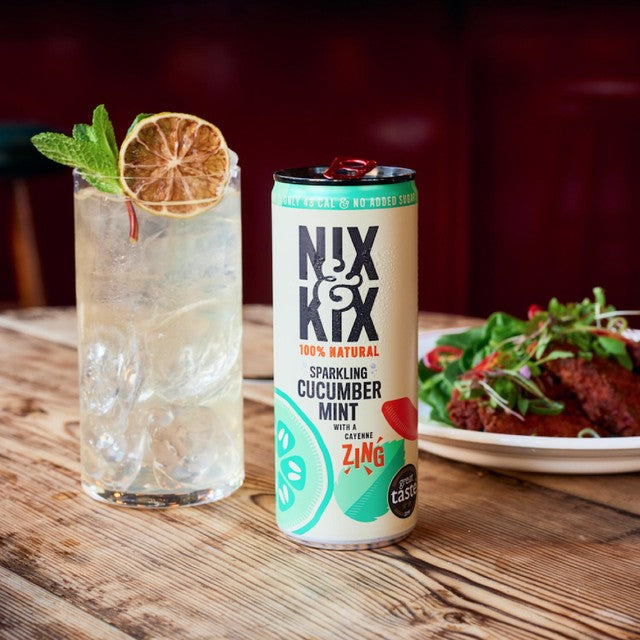 Nix Kix Cucumber Mint drink 250ml, imported from the UK