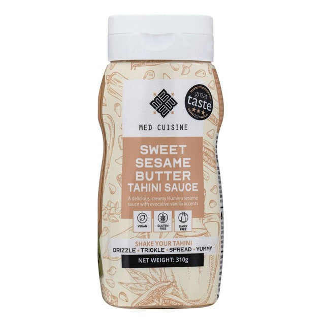 Med Cuisine sweet sesame butter tahini sauce 310g, imported from the UK