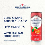 San Pellegrino Zero Blood Orange sparkling drink 6x330ml cans (British brand)