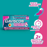 Gaviscon Double Action Mixed Berry Tablets 24 per pack, UK version