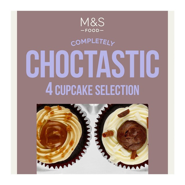 M&S chocolate & caramel cupcakes 226g, imported from the UK