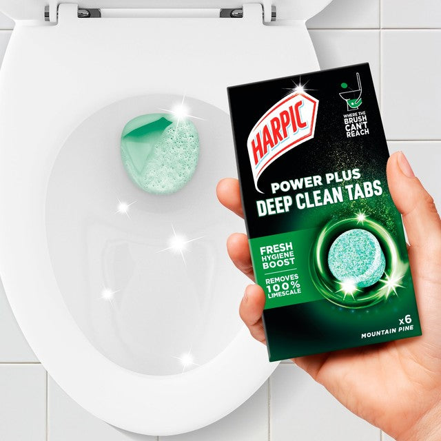 Harpic toilet cleaner tabs Mountain Pine 6 tablets, UK version