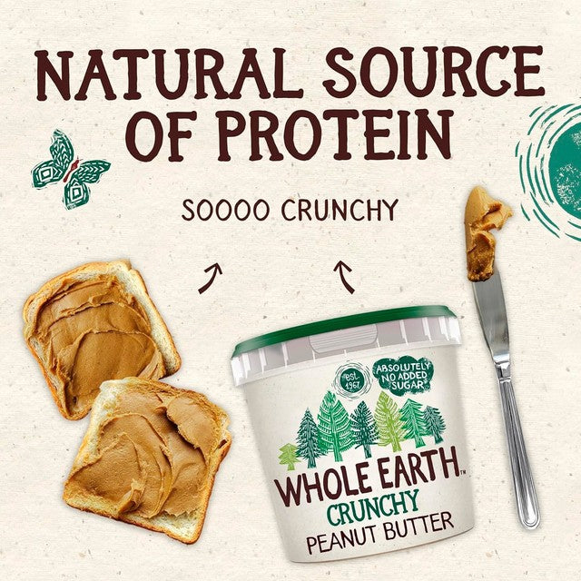 Whole Earth crunchy peanut butter 1kg (British brand)