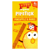 M&S Pip Organic Pipstick Pineapple & Mango Dried Fruit Sticks 4 x 18g- Buy online at McGrocer
