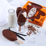 Wowsers organic vanilla ice cream lollies with milk chocolate 3 x 110ml (British brand)