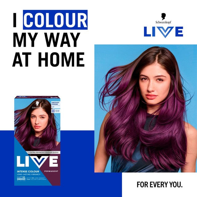 Schwarzkopf Amethyst Chrome purple hair dye kit, UK version