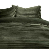 M&S M&S Cloud Fleece Striped Bedding Set Double Green- Buy online at McGrocer