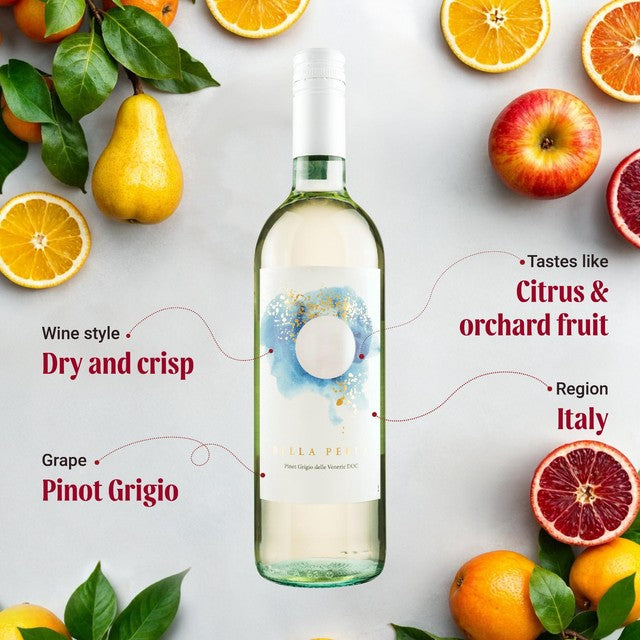 Virgin Wines Bella Perla rosé Pinot Grigio Italian wine (British brand)