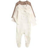 M&S Pocket Paris Zip Footed Sleepsuit Oatmeal Baby Sleepsuit 2-3 Years