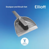 Elliott dustpan brush set silver soft 28x9.5cm - British product