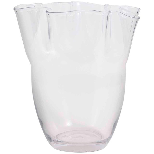 M&S Handkerchief Glass Vase Clear Medium, imported from the UK