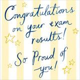 Woodmansterne congratulations exams greeting card 16.7x16.6cm, imported from the UK