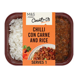 M&S Chilli Con Carne & Rice meal 390g, imported from the UK