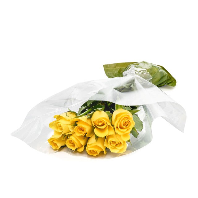 MM Flowers yellow roses 8 stems 40cm (British brand)