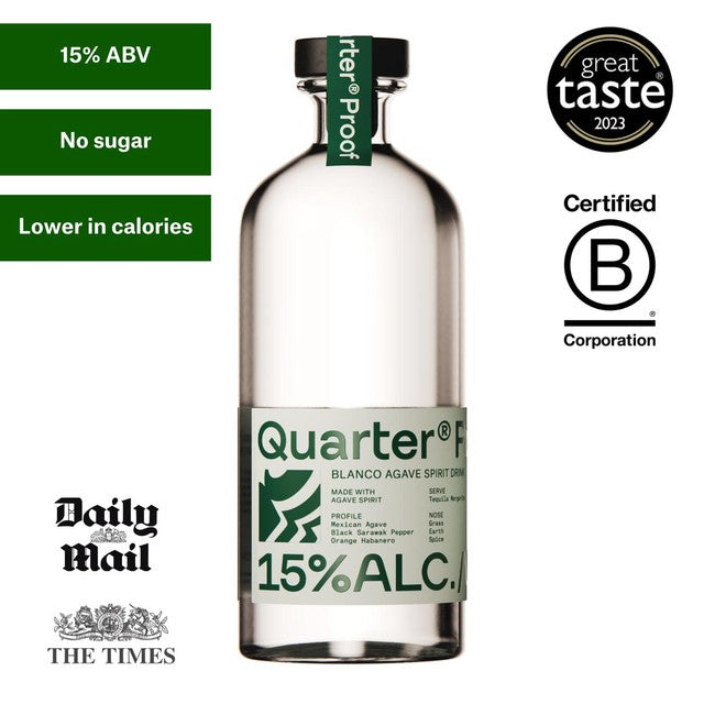 Quarter Blanco Agave Spirit Drink 70cl, imported from the UK