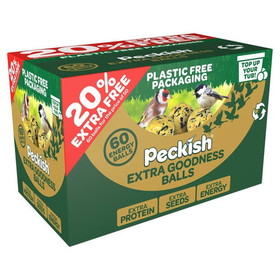 M&S Protein-Rich Wild Bird Food Balls with Peanuts and Sunflower Seeds, 60 Count- Buy online at McGrocer
