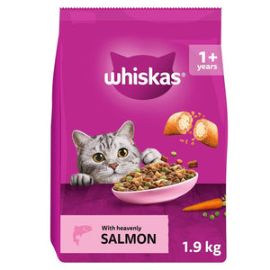 Whiskas 1+ Salmon Adult Dry Cat Food 1.9kg