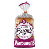 Warburtons Cinnamon & Raisin Bagels 5 Pack (British brand)