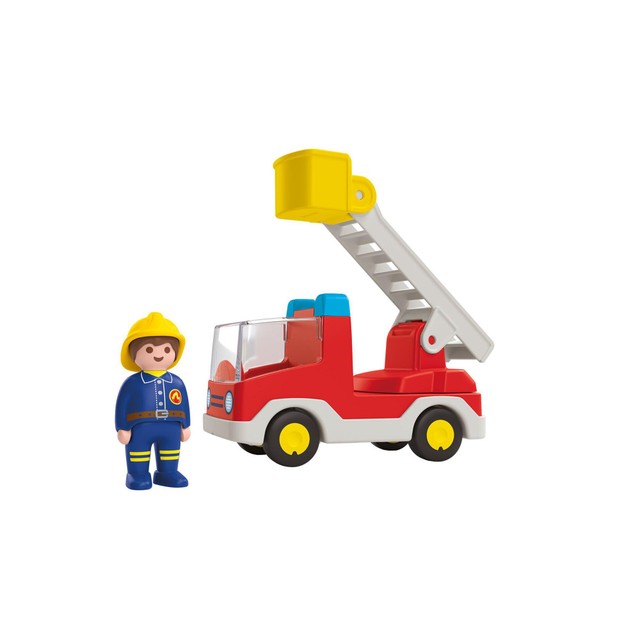 Playmobil JUNIOR ladder unit fire truck toy, imported from the UK