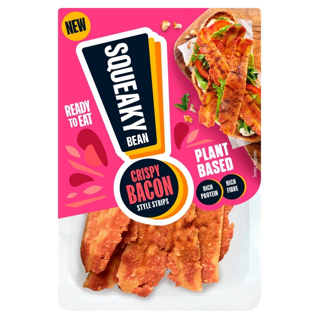 Squeaky Bean Crispy Bacon plant-based strips 50g (British brand)